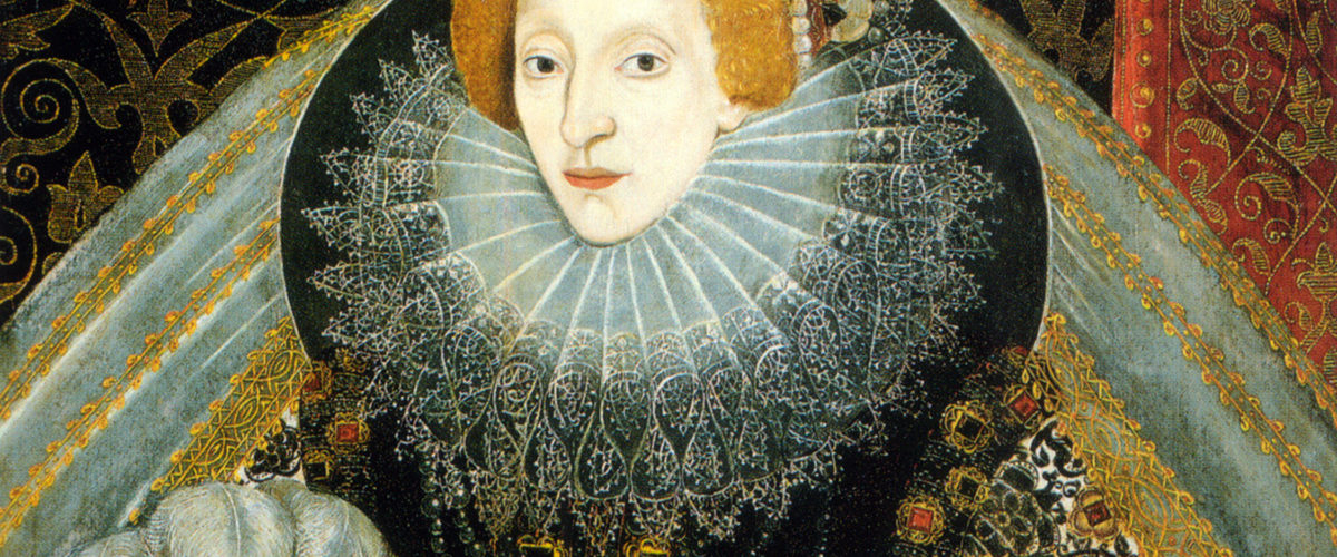 Elżbieta I Tudor na portrecie z lat 1585-1590.