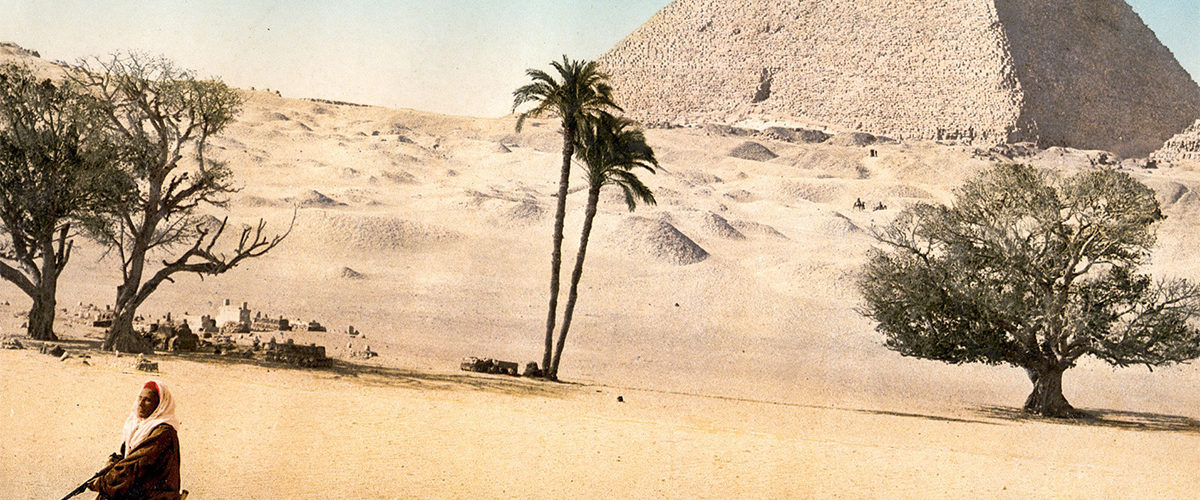 Wielka Piramida w Gizie. Fotografia XIX-wieczna.