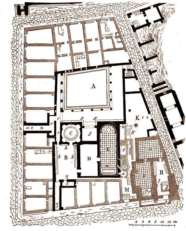 Plan term w Pompejach (domena publiczna).