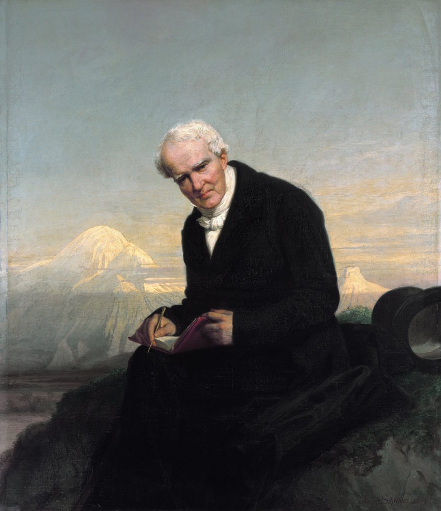 Portret von Humboldta z 1859 roku pędzla Juliusa Schradera (domena publiczna).