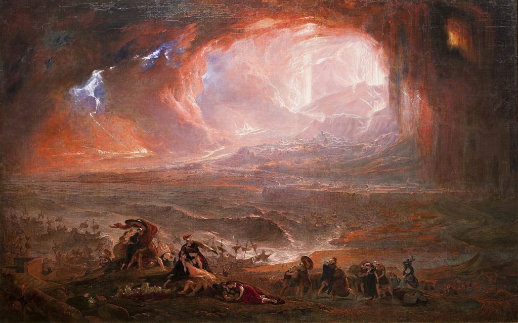 Zniszczenie Pompejów i Herkulanum w wyobrażeniu Johna Martina (domena publiczna).