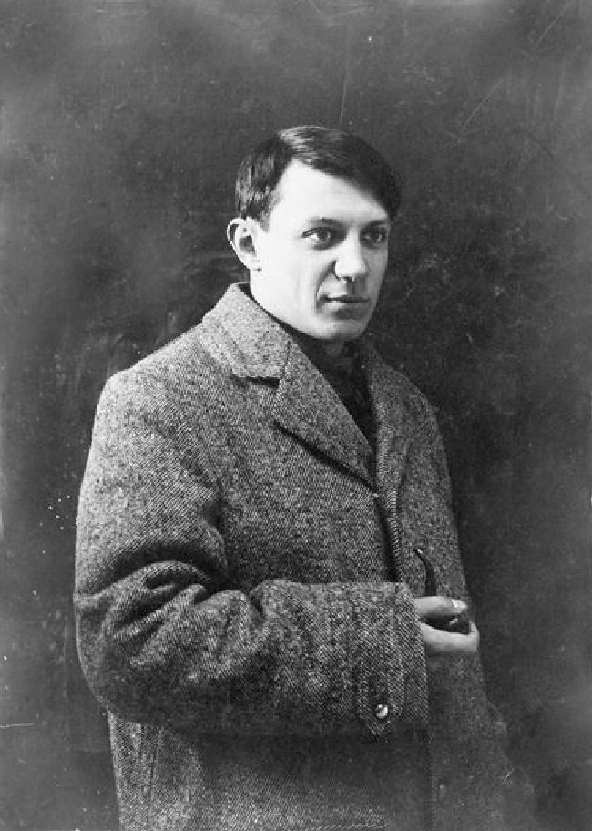 Picasso na fotografii z 1908 roku (domena publiczna).