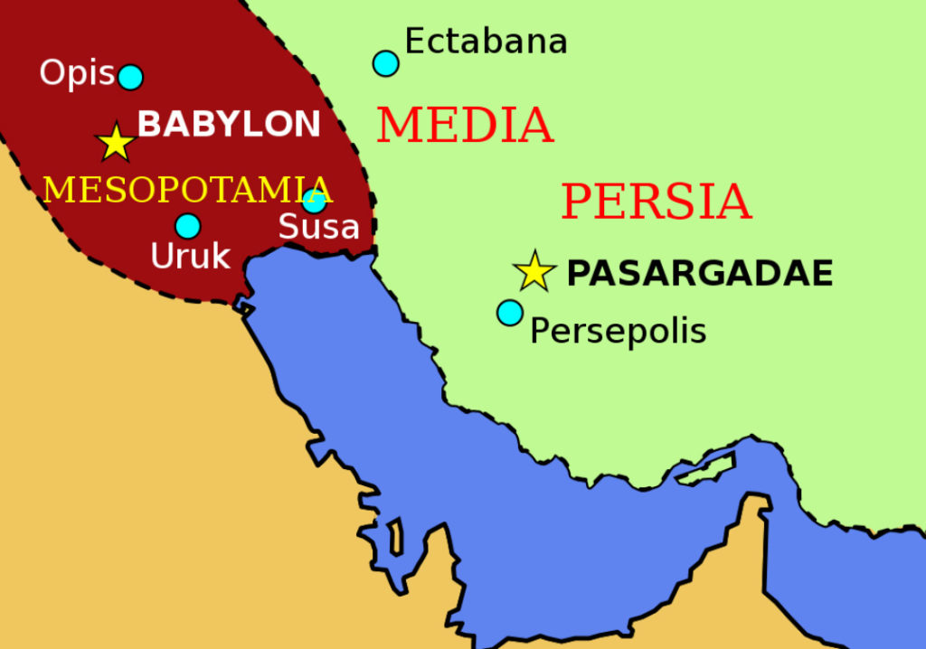 Sytuacja polityczna na północ od Zatoki Perskiej w VI w. p.n.e.