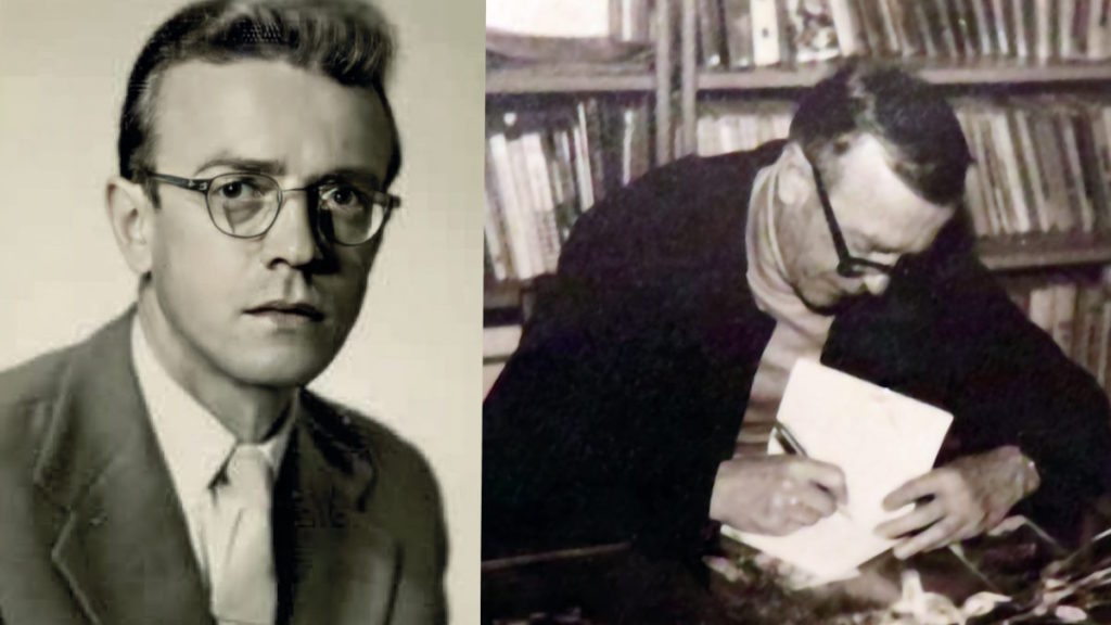 Zbigniew Nienacki. Z lewej jako młody dziennikarz, z prawej już jako autor Pana Samochodzika.