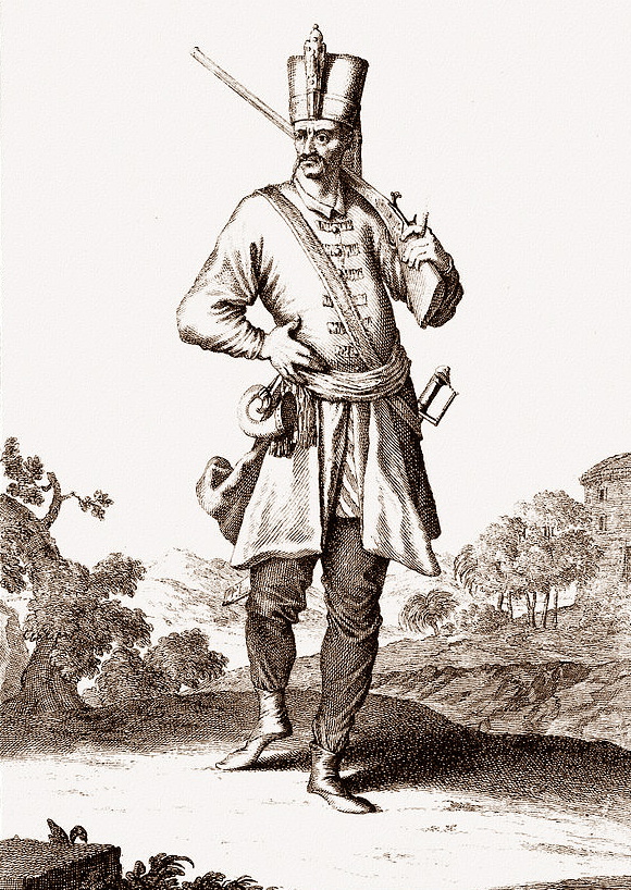Janczar na rysunku z przełomu XVII i XVIII wieku (domena publiczna).