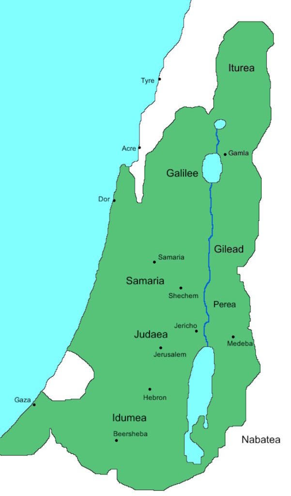 Mapa królestwa, którym władała Aleksandra Salome (Machaerus/CC BY-SA 3.0).