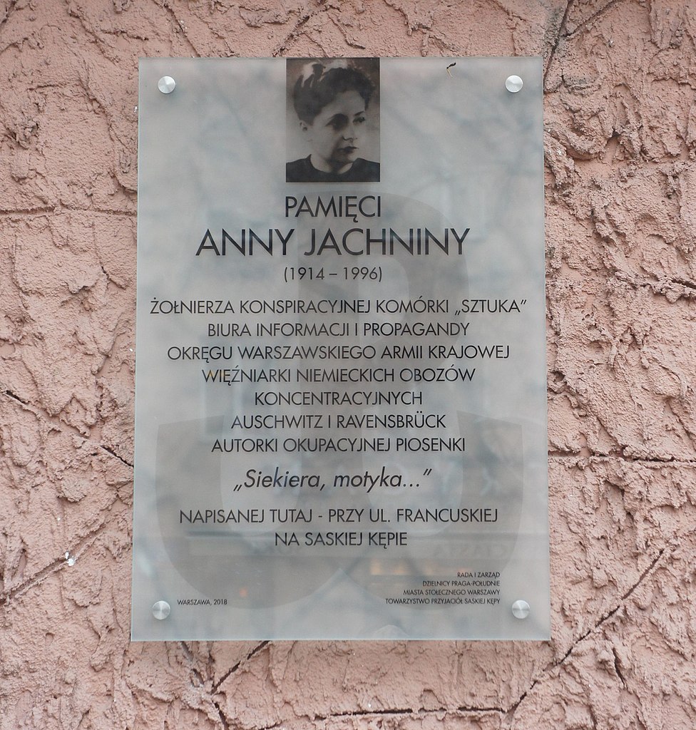Tablica pamiętkowa przy ulicy Francuskiej 15 na warszawskiej Saskiej Kępie (Tadeusz Rudzki/CC BY-SA 4.0).