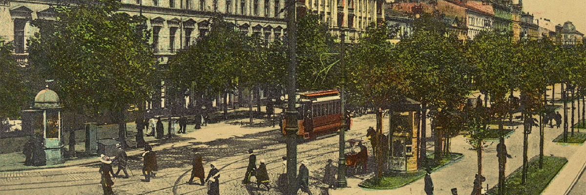 Aleje Jerozolimskie w Warszawie na pocztówce z 1912 roku.