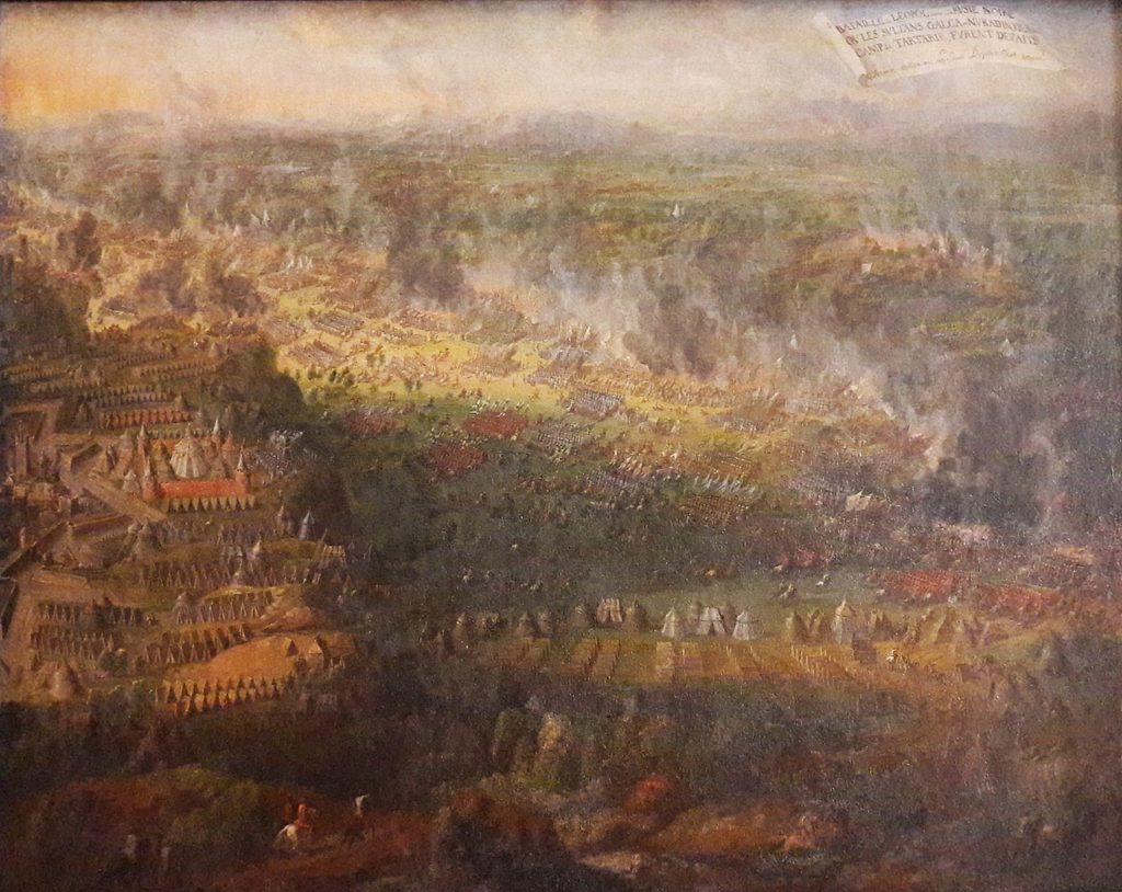 Bitwa pod Lesienicami na obrazie Pierre'a-Denisa Martina (domena publiczna).