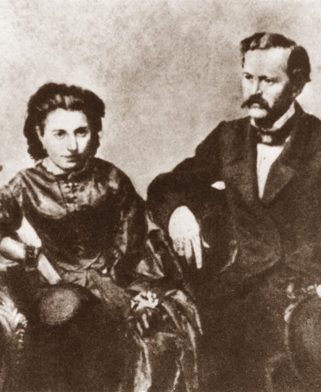 Eliza Orzeszkowa z mężem Piotrem (domena publiczna).