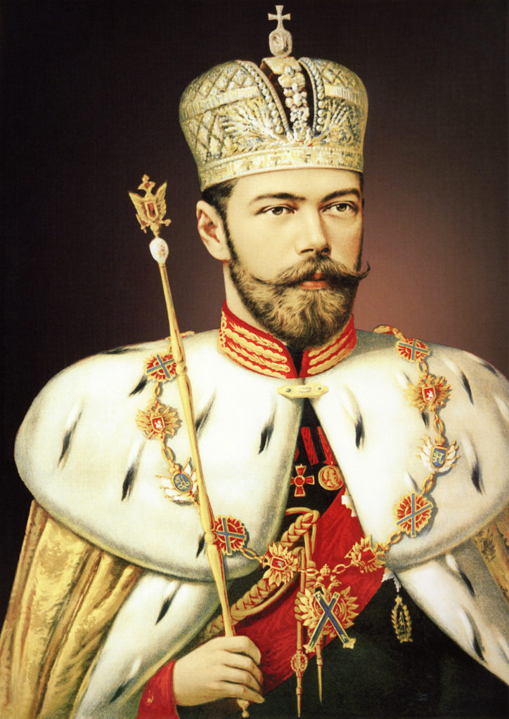 Mikołaj II w stroju koronacyjnym (Aleksandr Makowski/domena publiczna).