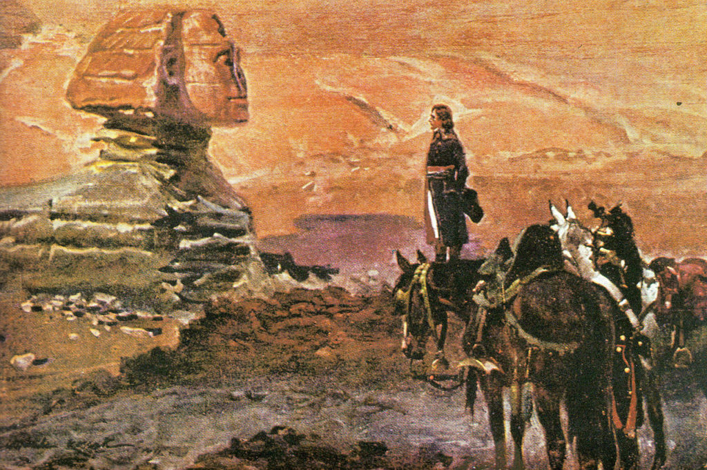 Napoleon w Egipcie. Obraz Wojciecha Kossaka (domena publiczna).