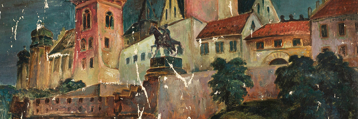 Wawel nocą. Obraz z początku XX wieku.