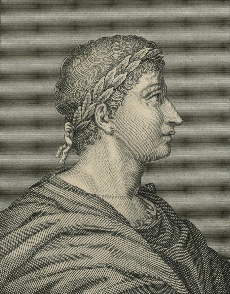 Pochodzące z XVIII wieku wyobrażenie Owidiusza (domena publiczna).