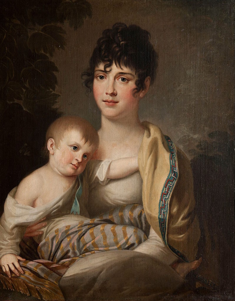 Portret Teofilii z synkiem Aleksandrem Dominikiem lub córeczką Stefanią (Franciszek Ksawery Lampi).