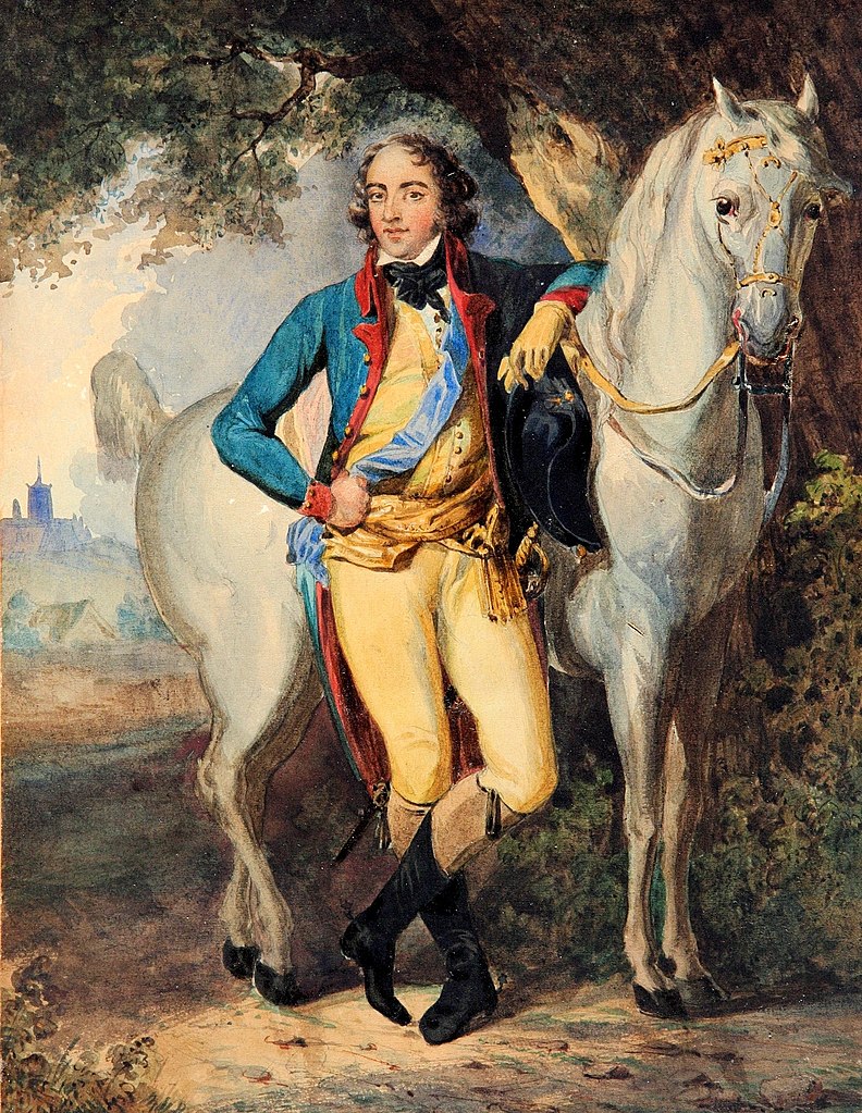 Wzorem dla młodego Radziwiłła był książę Józef Poniatowski. Tutaj na portrecie pędzla Józefa Grassiego (domena publiczna).