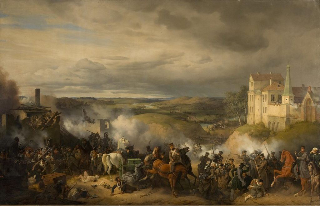 Bitwa o Małojarosławiec na obrazie Petera von Hessa (domena publiczna).