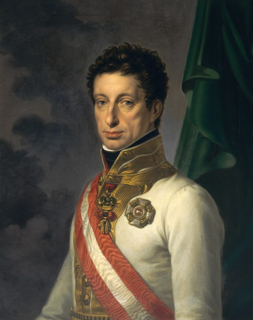 Arcyksiążę Karol Ludwik Habsburg, który dowodził austriackimi wojskami pod Wagram (domena publiczna).