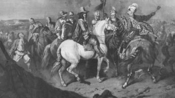 Król Polski Jan Kazimierz Waza podczas bitwy pod Beresteczkiem
