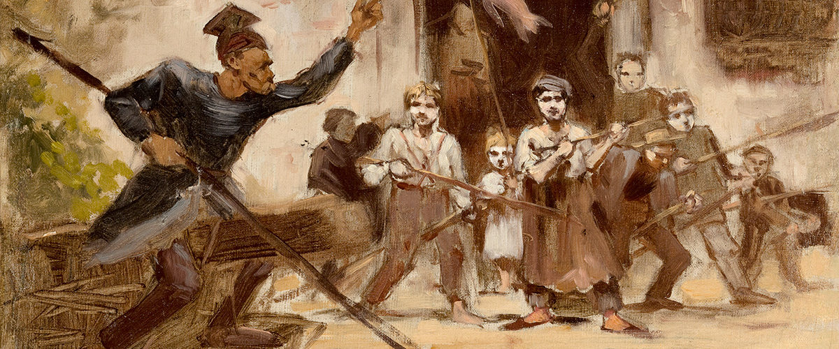Pospolite ruszenie. XIX-wieczny obraz Maurycego Gottlieba