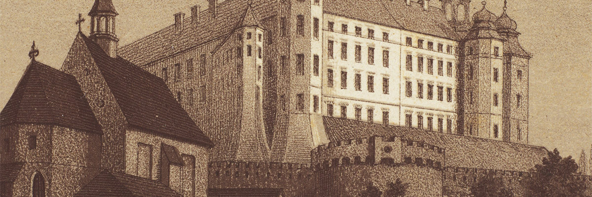 Zamek na Wawelu. Grafika XIX-wieczna