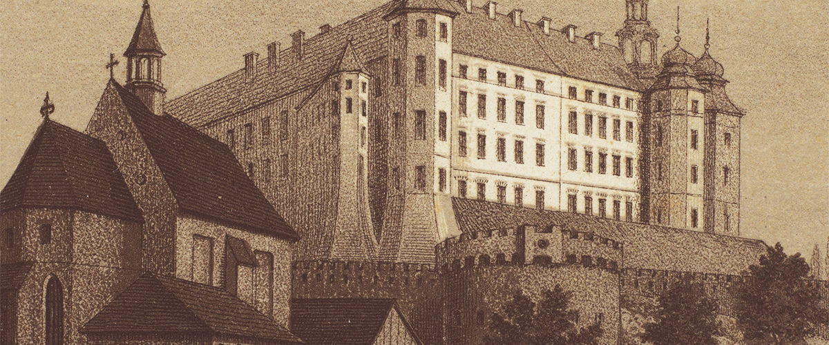 Zamek na Wawelu. Grafika XIX-wieczna