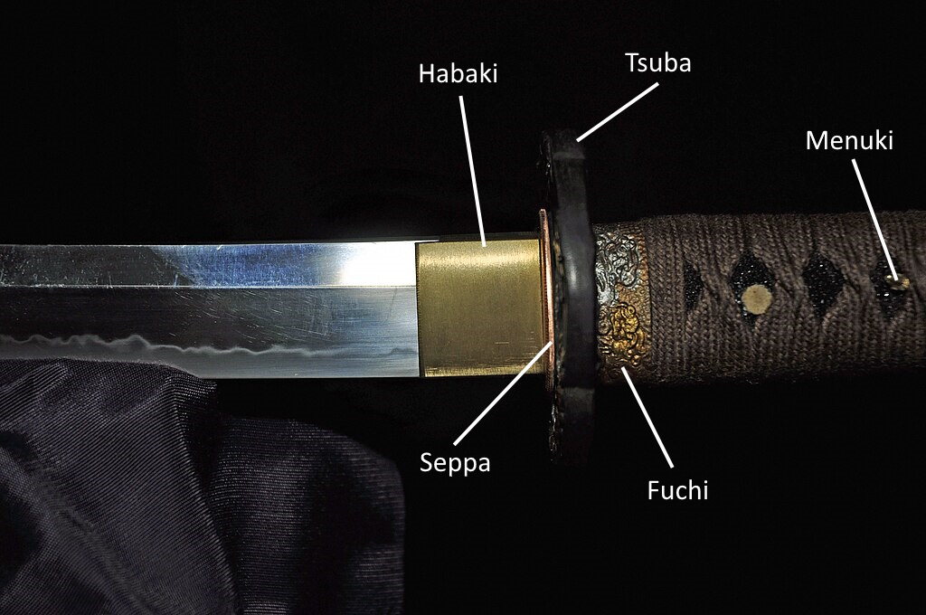 Elementy oprawy miecza samurajskiego (Parent Géry/CC BY-SA 3.0).