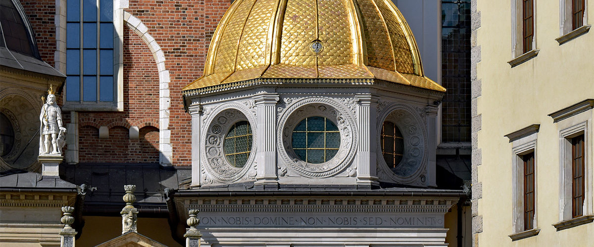 Złota kopuła Kaplicy Zygmuntowskiej na Wawelu