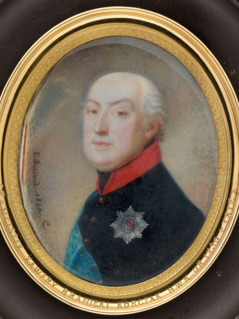 Hetman Franciszek Ksawery Branicki w podeszłym wieku (Edmond Gilbert/domena publiczna).
