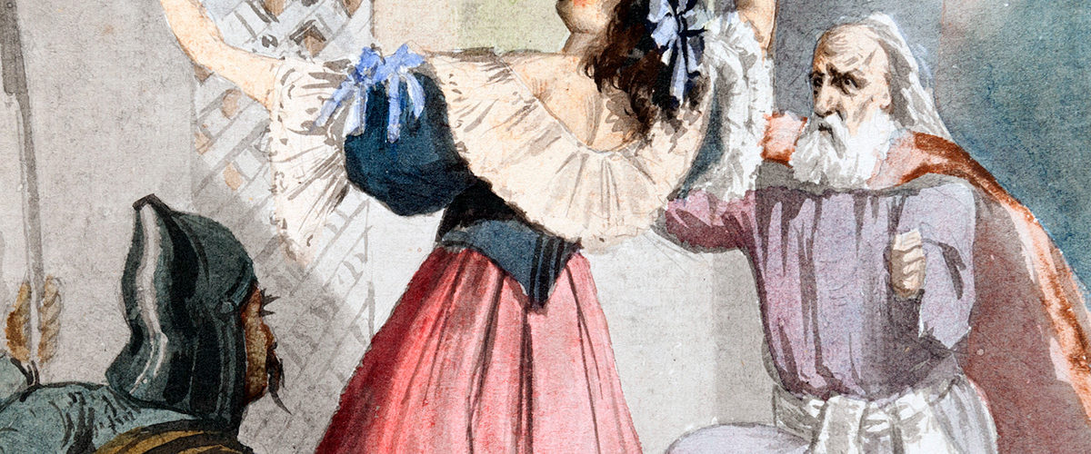 Jadwiga Andegaweńska na XIX-wiecznym rysunku Tomasza Łasika.