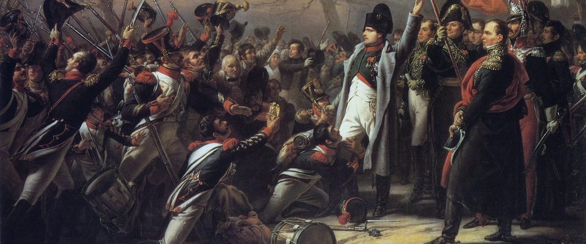 Napoleon Bonaparte powracający z Elby. Obraz Charlesa de Steubena z 1818 roku.