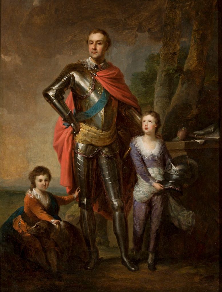 Portret Franciszka Ksawerego Branickiego z synami, Aleksandrem i Władysławem (Jan Chrzciciel Lampi/domena publiczna).