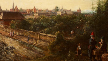 Widok Krakowa z Wawelem w tle z 1652 roku.