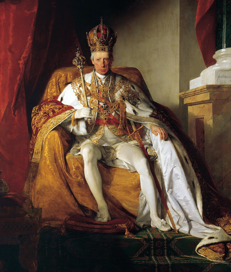 Cesarz Franciszek Habsburg. Portret z 1832 roku.