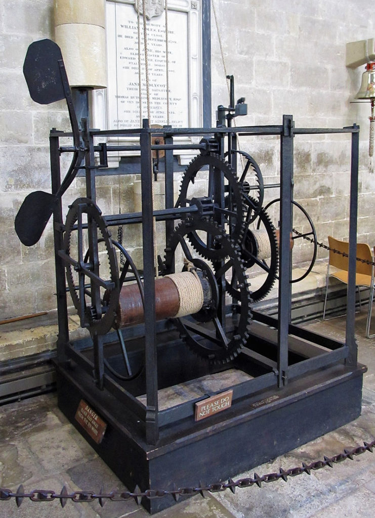 Mechanizm zegara z katedry w angielskim Salisbury.