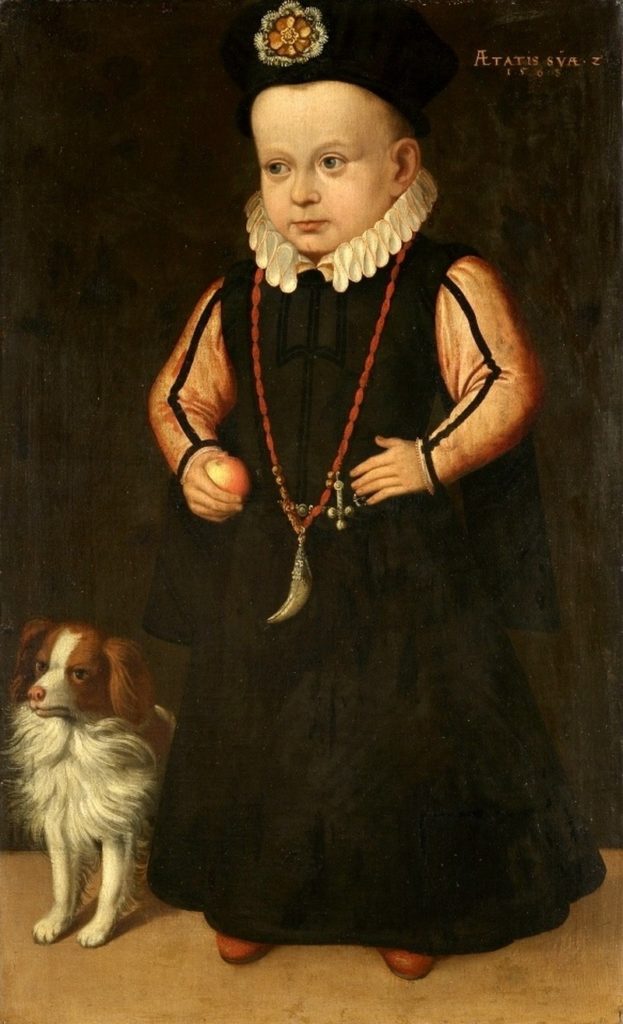 Portret malutkiego Zygmunta namalowany w 1568 roku (Johan Baptista van Uther/domena publiczna).