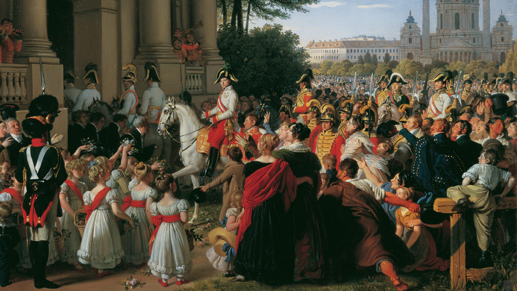 Wjazd cesarza Franciszka I Habsburga do Wiednia po podpisaniu pokoju w 1814 roku.