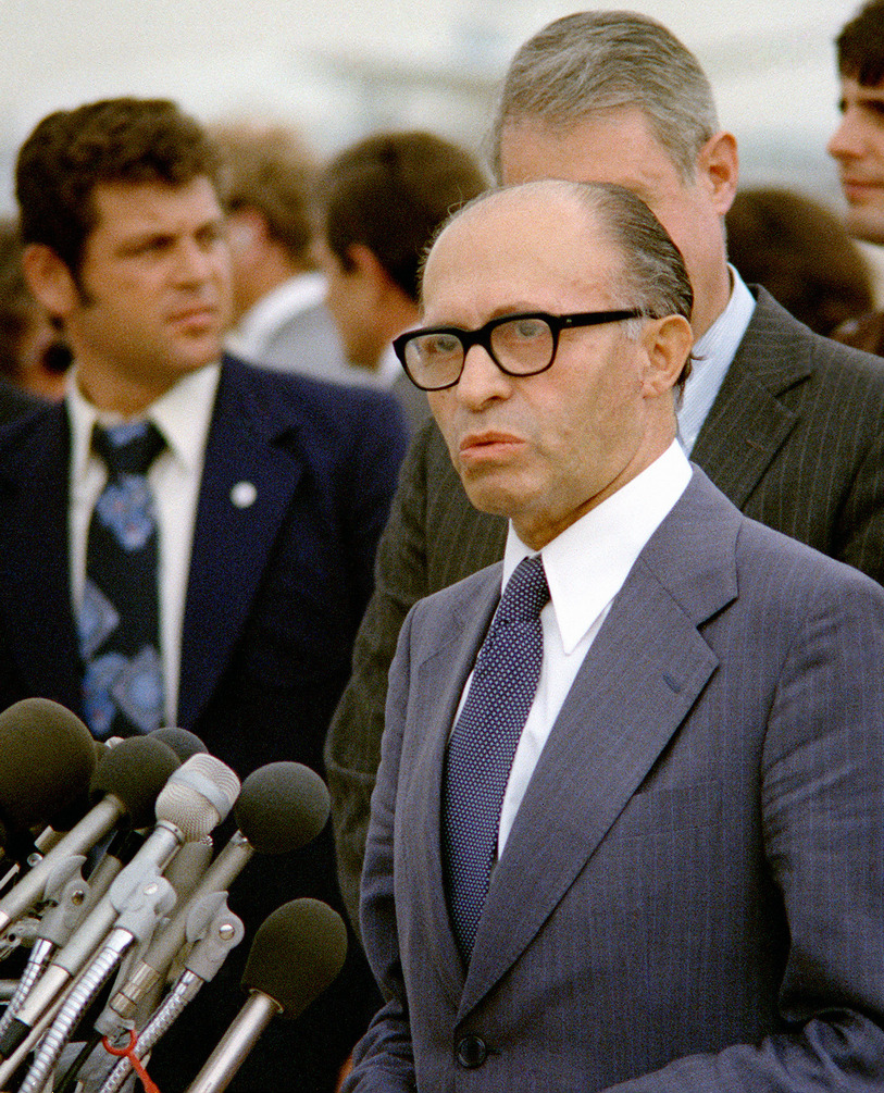 Menachem Begin na zdjęciu wykonanym w 1978 roku (domena publiczna).