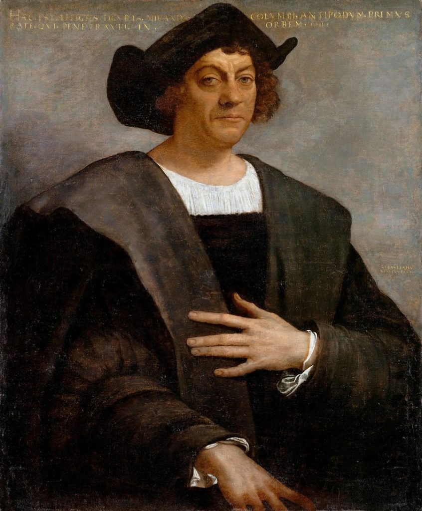 Domniemany portret Krzysztofa Kolumba autorstwa Sebastiano del Piombo (domena publiczna).