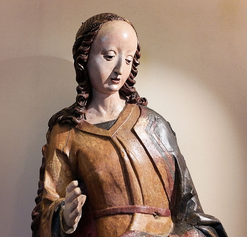 Święta Barbara. Figura z około 1500 roku (fot. Kamil Janicki).