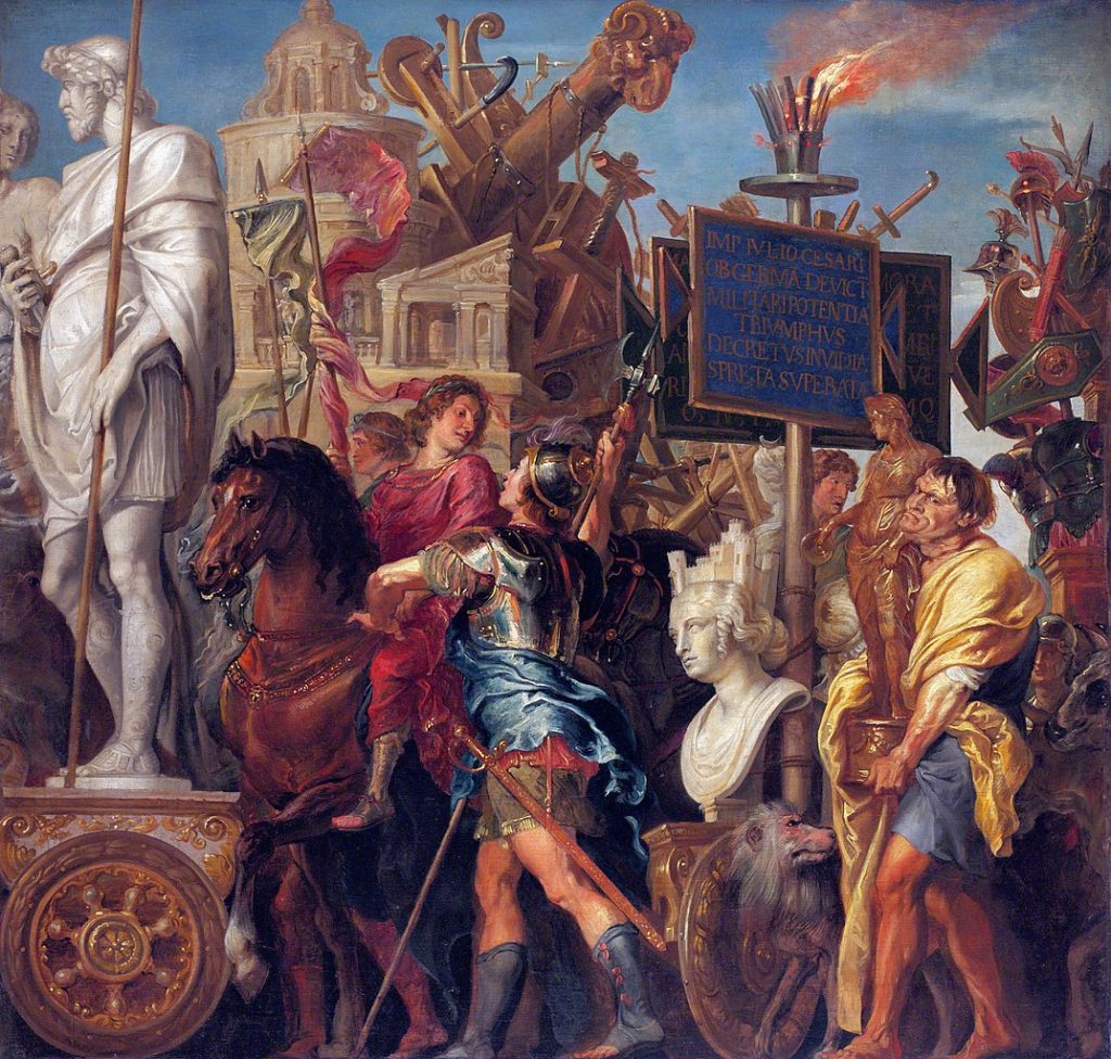 Triumf Cezara ( Peter Paul Rubens, Erasmus Quellinus II/domena publiczna).