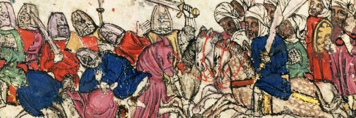 Bitwa nad rzeką Jarmuk. Wyobrażenie XIV-wieczne