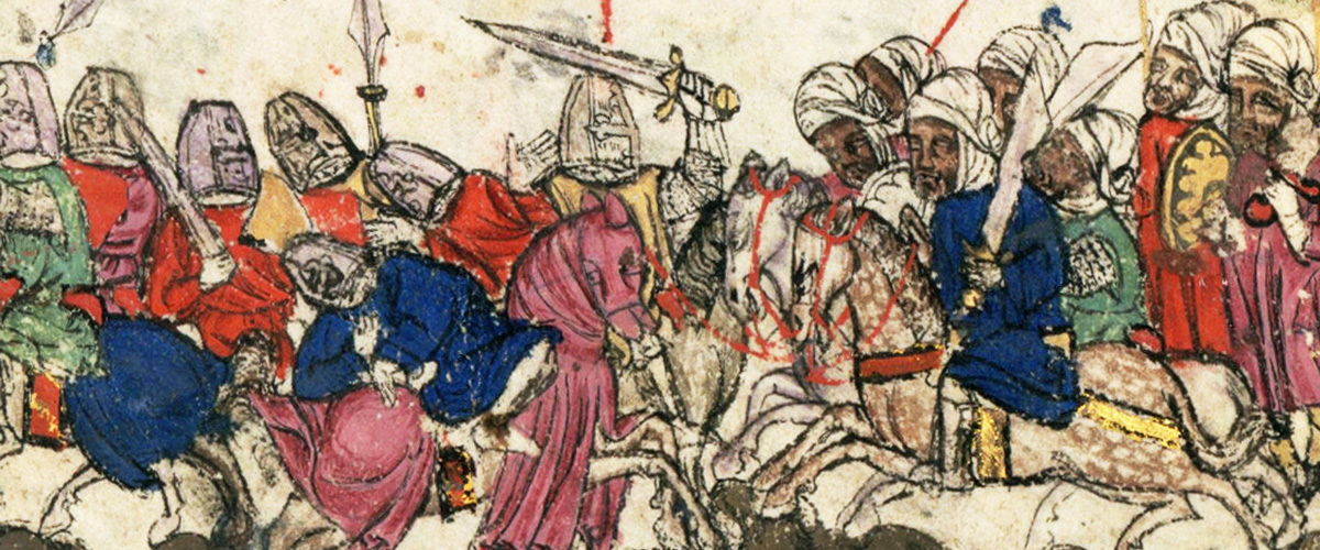 Bitwa nad rzeką Jarmuk. Wyobrażenie XIV-wieczne