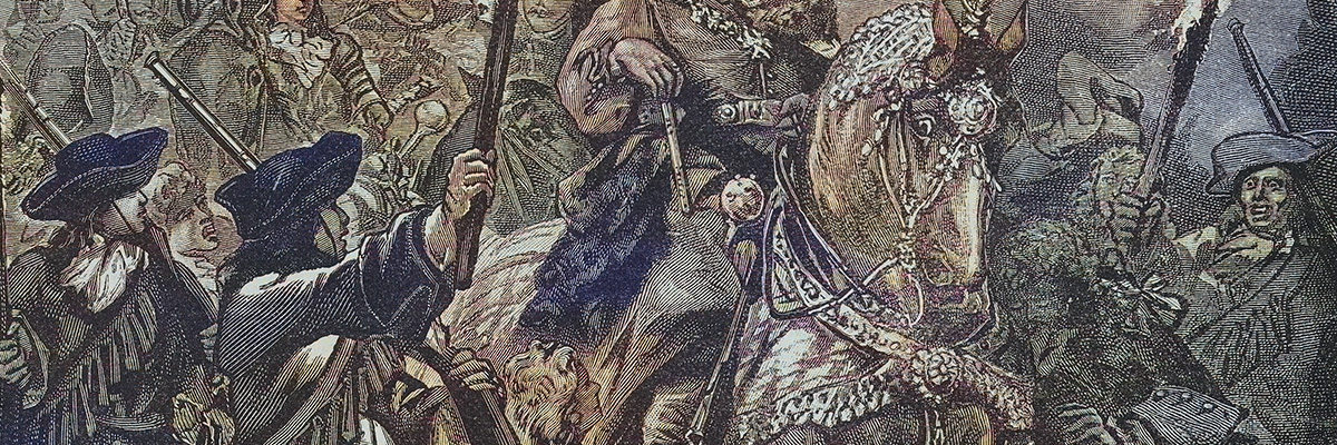 Jan III Sobieski wyrusza pod Wiedeń. Grafika XIX-wieczna