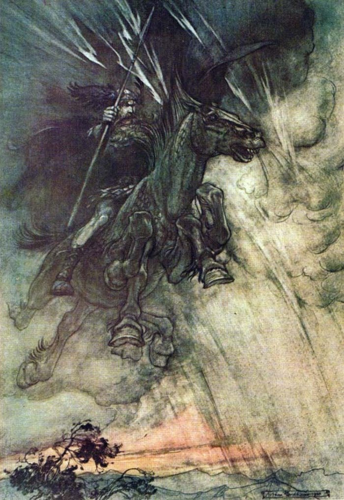 Odyn w wyobrażeniu Arthura Rackhama (domena publiczna).