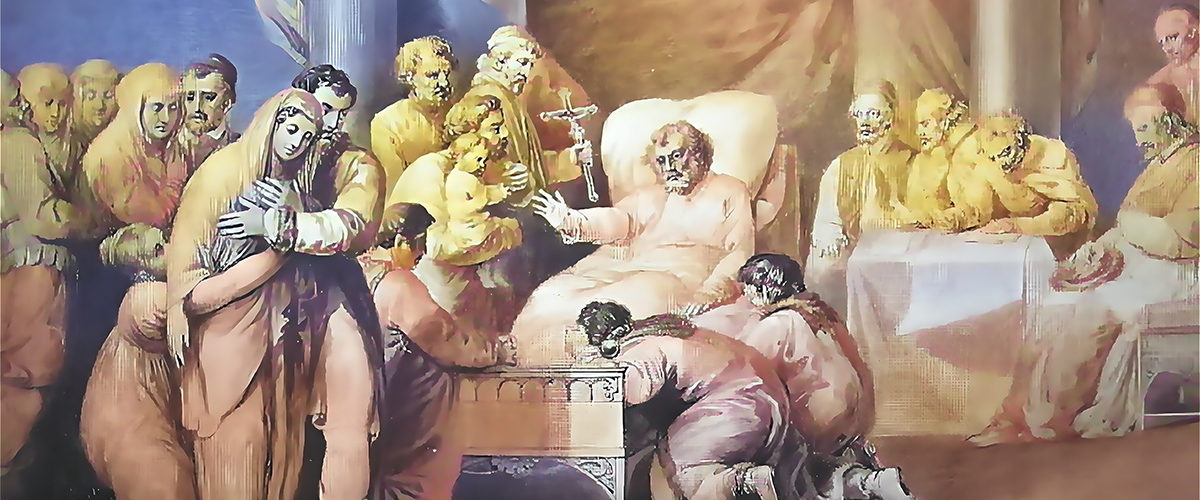 Śmierć Bolesława Krzywoustego. Wyobrażenie XIX-wieczne