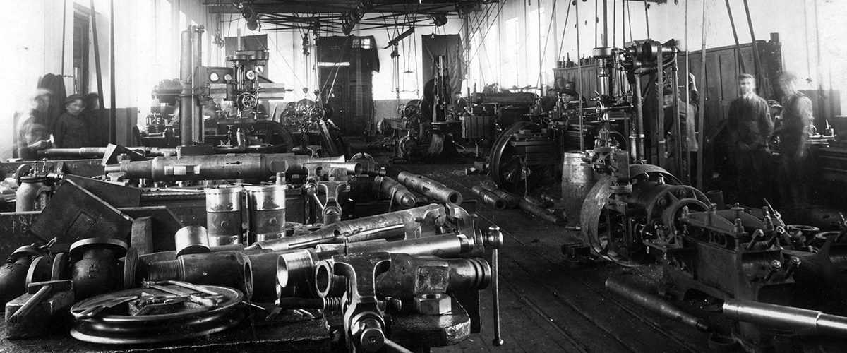 Warsztaty w rafinerii nafty. Rok 1926, Borysław