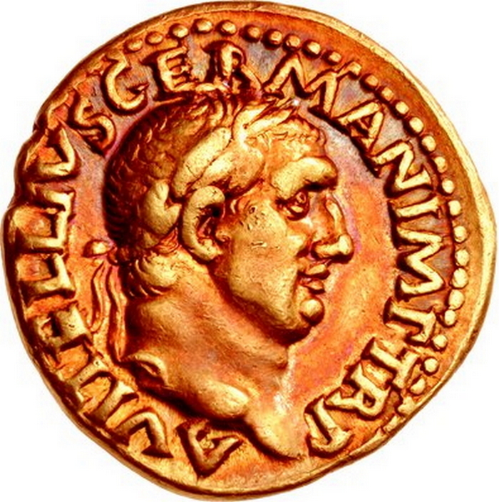Aureus z podobizną Witeliusza (Classical Numismatic Group/CC BY-SA 2.5).