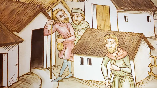 Handel we wczesnej Polsce. Fragment ekspozycji w muzeum Polin w Warszawie