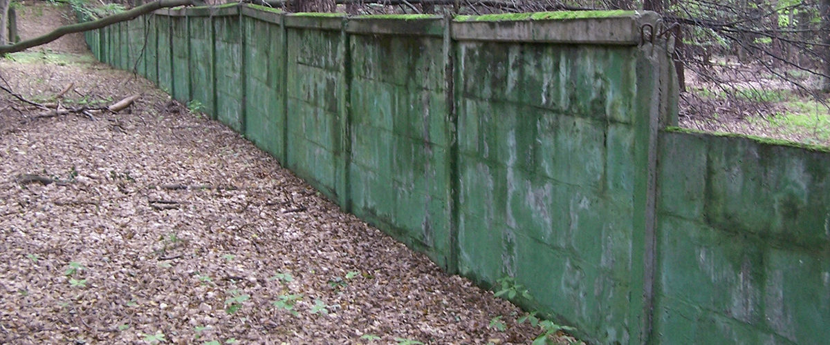 Mur otaczający osiedle Waldsiedlung
